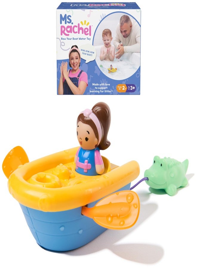 Ms. Rachel Official Row Your Boat Water Toy, Educational Bath Toys & Toddler Toys for Girls & Boys Ages 2-3+ Years - Image 1